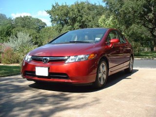 2007 Honda Civic EX 
Sedan automatic transmission in Tango Red Pearl